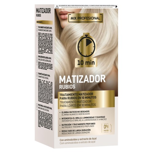 Kit matizador cabellos rubios 10 minutos