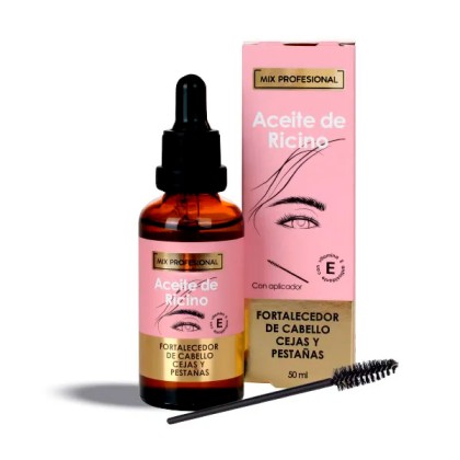 Aceite de ricino fortalecedor de cabello, cejas y pestañas
